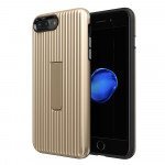 Wholesale Apple iPhone 8 Plus / 7 Plus Cabin Carbon Style Stand Case (Gold)